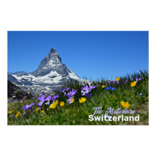 De Matterhorn Switzer Travel Souvenir Perfect Poster