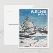 De Matterhorn Zwitserland Reisbriefkaart Feestdagenkaart (Voorkant / Achterkant)