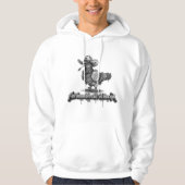 De Maverick Duif: 3D Graffiti Monochroom Hoodie (Voorkant)