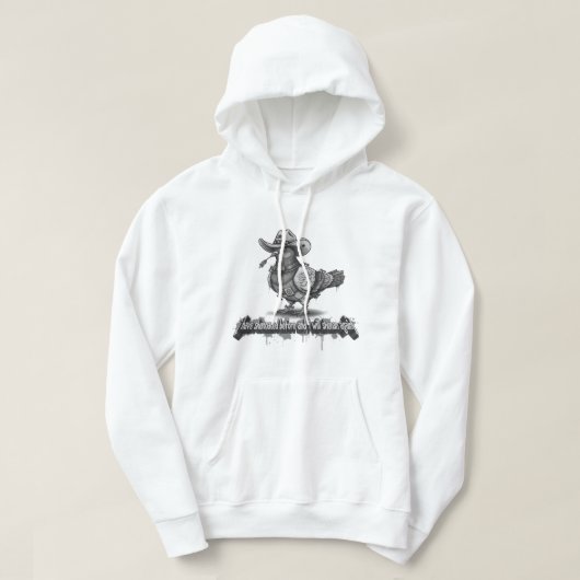 De Maverick Duif: 3D Graffiti Monochroom Hoodie (Design voorkant)