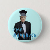 De Maverick Funny McCain Button (Voorkant)