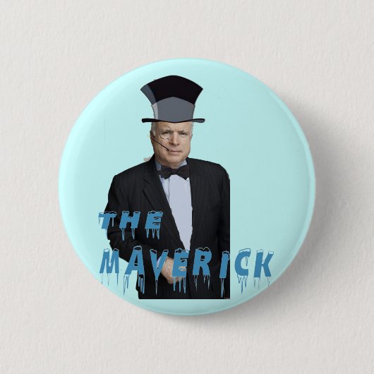 De Maverick Funny McCain Button (Voorkant)