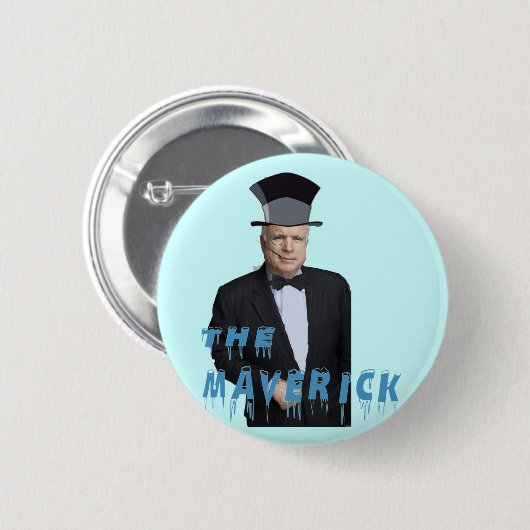 De Maverick Funny McCain Button (Voorkant /achterkant)