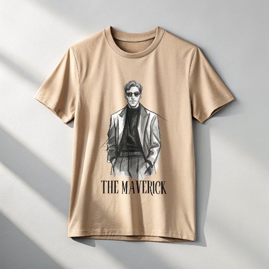 De Maverick Stijlvolle Mannen | Vet Minimalis T-shirt