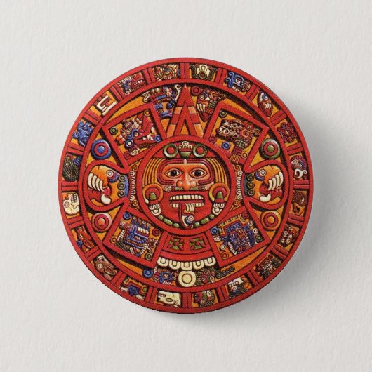De Maya-kalender Ronde Button 5,7 Cm (Voorkant)