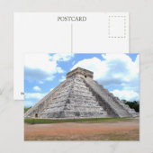 De Mayaanse piramide bij Chichén-Itzá. Ansichtkaar Briefkaart (Voorkant / Achterkant)