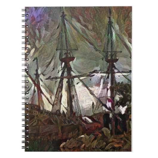 De Mayflower 2 in A.I.-kunst Notitieboek (Voorkant)