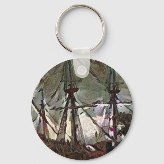 De Mayflower 2 in A.I.-kunst Sleutelhanger (Voorkant)