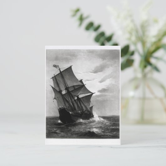 De Mayflower Briefkaart (Staand voorkant)