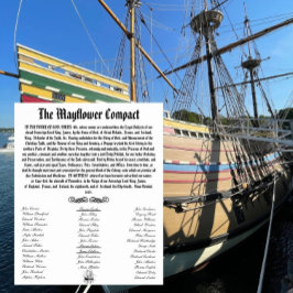 De Mayflower Compact met handtekeningen Poster