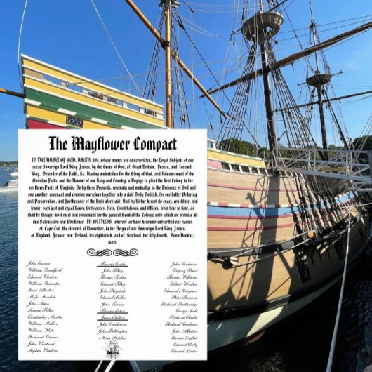 De Mayflower Compact met handtekeningen Poster