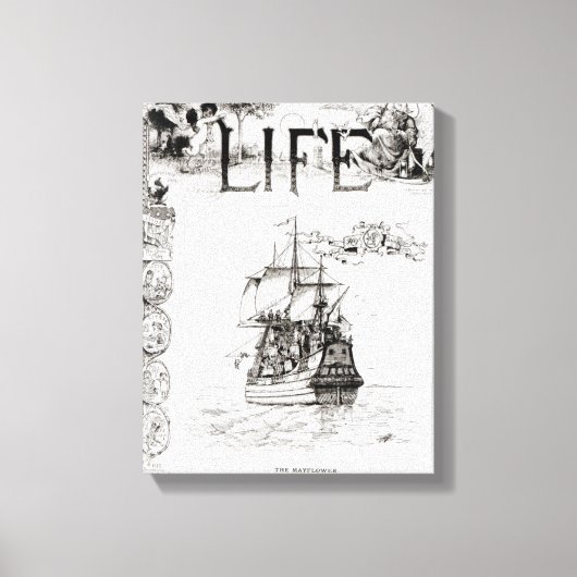 De Mayflower, dekmantel van 'Life' Canvas Afdruk (Voorkant)