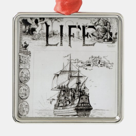De Mayflower, dekmantel van 'Life' Metalen Ornament (Voorkant)