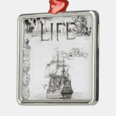 De Mayflower, dekmantel van 'Life' Metalen Ornament (Links)