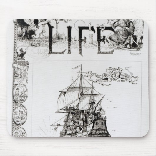 De Mayflower, dekmantel van 'Life' Muismat (Voorkant)