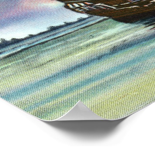 De Mayflower Landing op 1620 Scene Poster (Hoek)