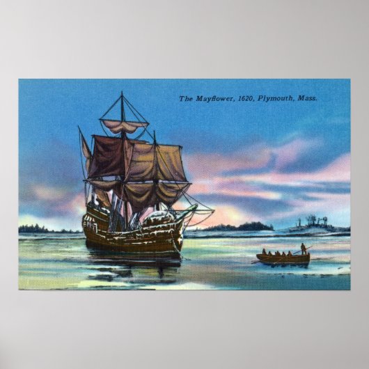 De Mayflower Landing op 1620 Scene Poster (Voorkant)