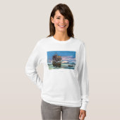 De Mayflower Landing op 1620 Scene T-shirt (Voorkant volledig)