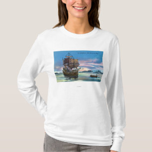 De Mayflower Landing op 1620 Scene T-shirt