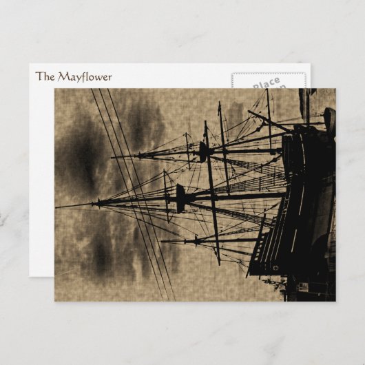 De Mayflower Ship  Briefkaart zonder been (Voorkant / Achterkant)