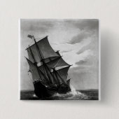 De Mayflower Vierkante Button 5,1 Cm (Voorkant)
