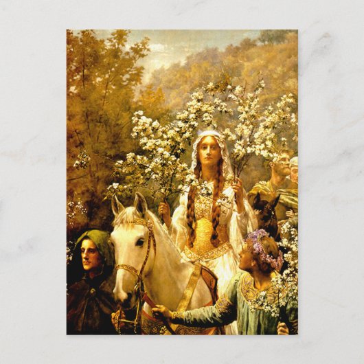 De Maying van Queen Guinevere Briefkaart (Voorkant)