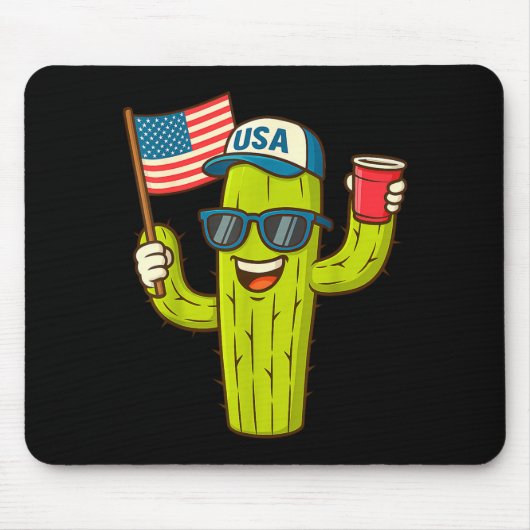 De mayo grappige koele vrede cactus Amerikaanse vl Muismat (Voorkant)