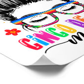 De Mayo Mama Messy Bun Haar Mexicaanse Moeders Da Poster (Hoek)