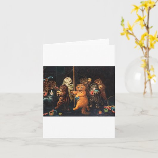 De Maypole van Louis Wain Kaart (Gele Bloem)