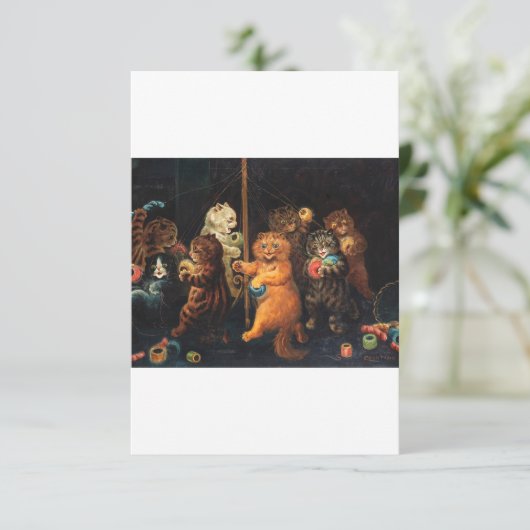 De Maypole van Louis Wain Save The Date (Staand voorkant)