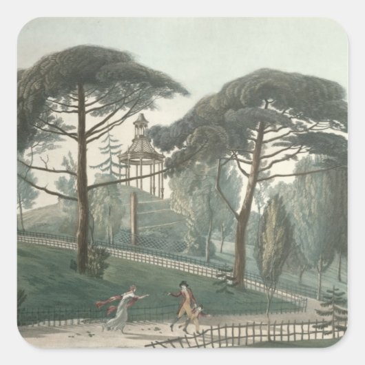 De Maze of Belvedere van de Jardin des Vierkante Sticker (Voorkant)