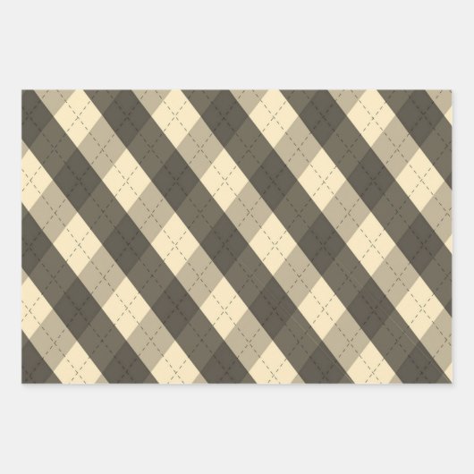 De MeanClique Black Argyle Inpakpapier Vel (Voorkant 2)