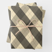 De MeanClique Black Argyle Inpakpapier Vel (In situ)