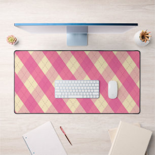 De MeanClique Pink Argyle Bureaumat