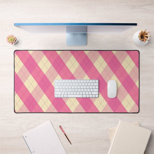 De MeanClique Pink Argyle Bureaumat (Kantoor 1)