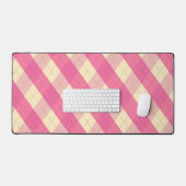 De MeanClique Pink Argyle Bureaumat (Keyboard & Muis)