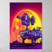 De mech in het moonlicht | AI Art Poster (Voorkant)