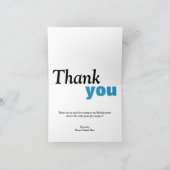 De mechanische Toestellen de Blauwe douane u dankt Bedankkaart (Binnen)