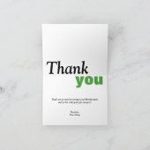 De mechanische Toestellen de Groene douane u dankt Bedankkaart (Binnen)