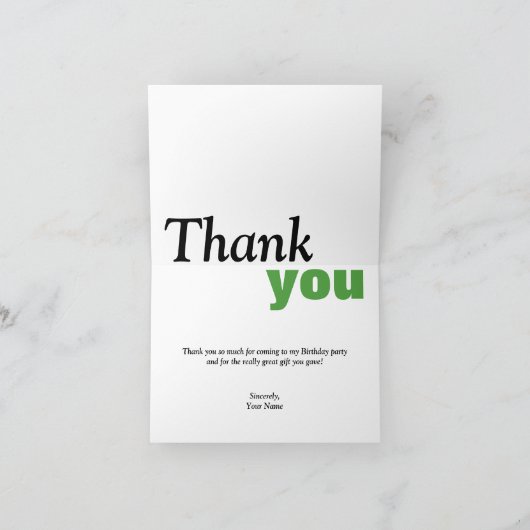 De mechanische Toestellen de Groene douane u dankt Bedankkaart (Binnen)