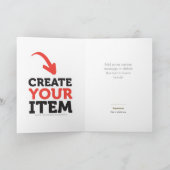 DE MEDAILLE VAN DE DRUK DIY VAN DE DOUANE GOUDEN BEDANKKAART (Binnen)