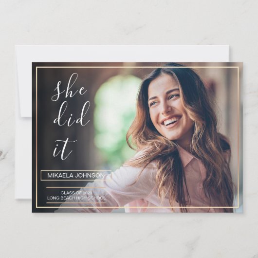 De Mededelingen van de Partij 2023 Afstuderen Foto Aankondiging (Voorkant)