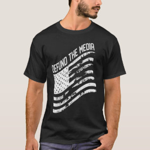 De media beschermen de sociale afstand tussen de V T-shirt