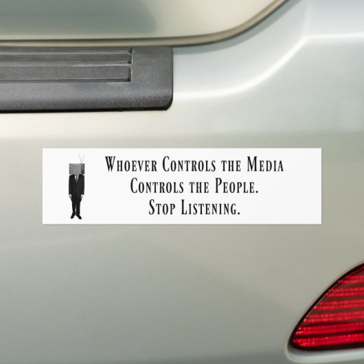 De media controleert de Bumpersticker van Mensen (Op auto)
