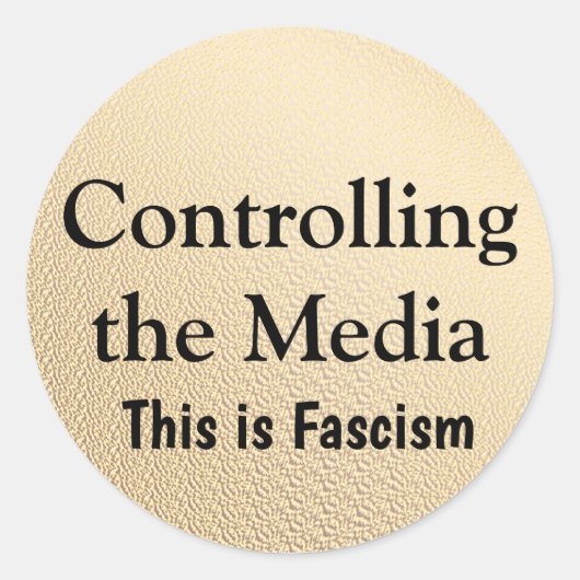 De media controleren ronde sticker (Voorkant)