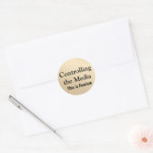 De media controleren ronde sticker (Envelop)