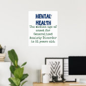 De mediane leeftijd van het beginnende GAD - Menta Poster (Thuiskantoor)