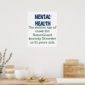 De mediane leeftijd van het beginnende GAD - Menta Poster (Keuken)