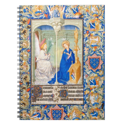 De mediane verlichte handschrift van de aankondigi notitieboek (Voorkant)