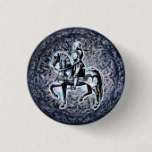 De Medieval Shield Knight Ronde Button 3,2 Cm (Voorkant)